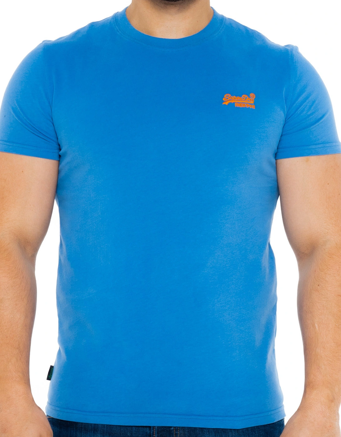 Mens Solid Vintage Logo T-Shirt (Royal Blue), 8 of 7