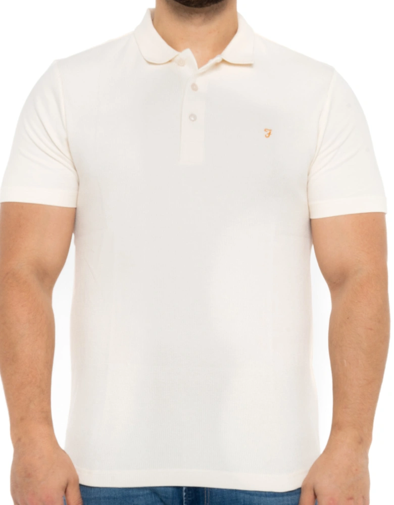 Mens Foster Short SLeeve Polo Shirt (Ecru)