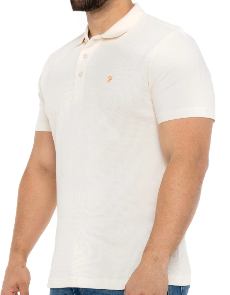 Mens Foster Short SLeeve Polo Shirt (Ecru)