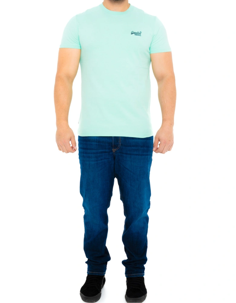 Mens Solid Vintage Logo T-Shirt (Spearmint)