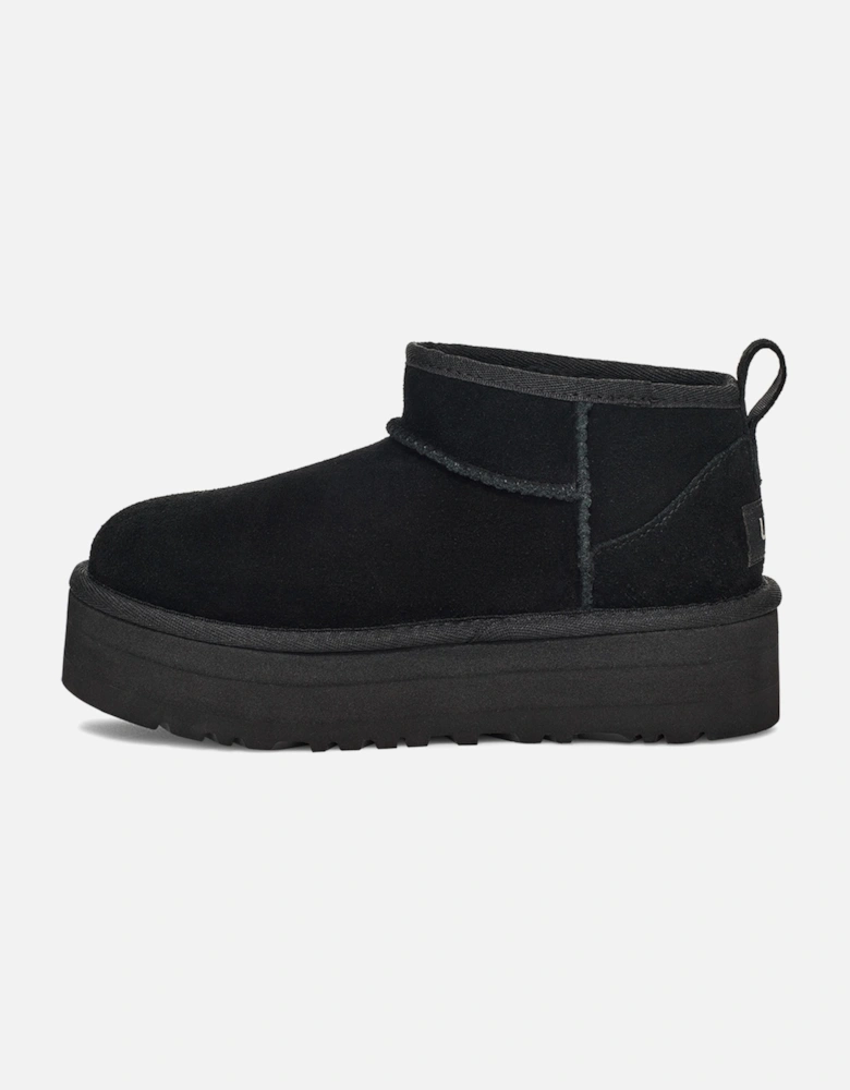 Youths Ultra Mini Platform Boots (Black)