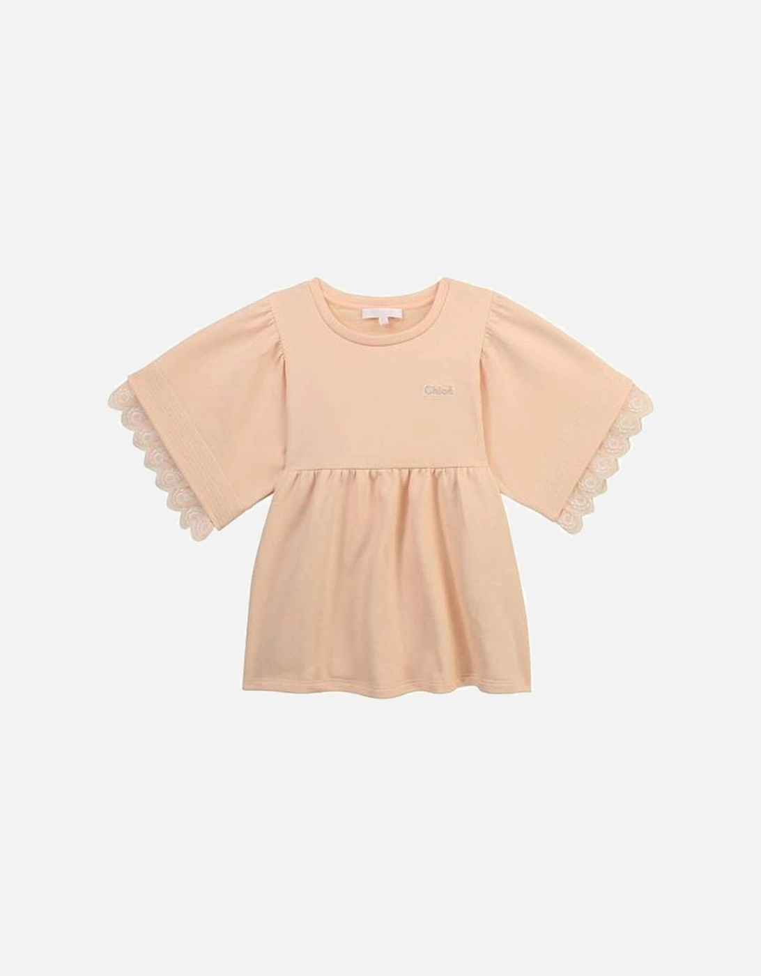Girls Embroidered Top Peach, 2 of 1
