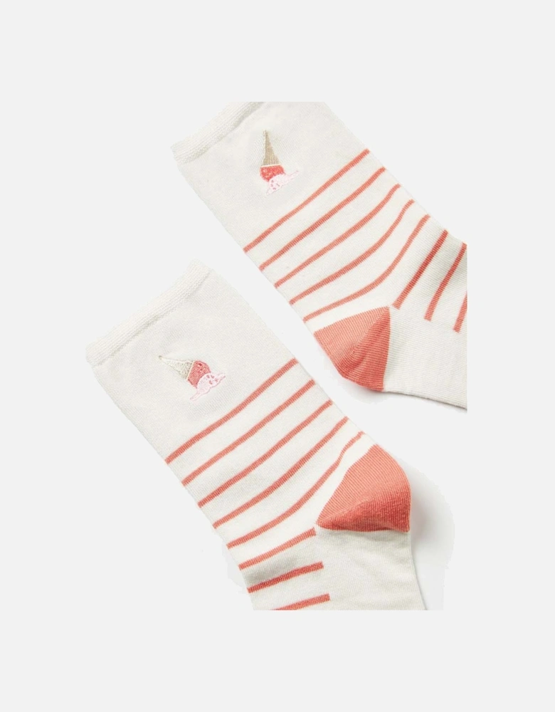 Womens Embroidered Socks