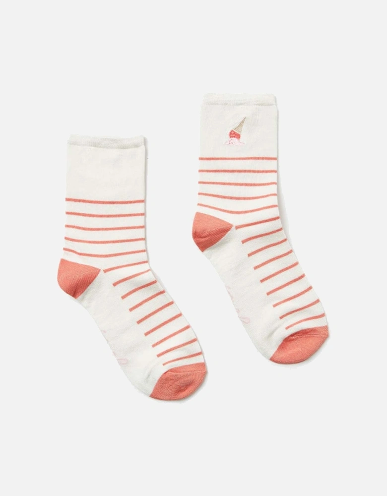 Womens Embroidered Socks