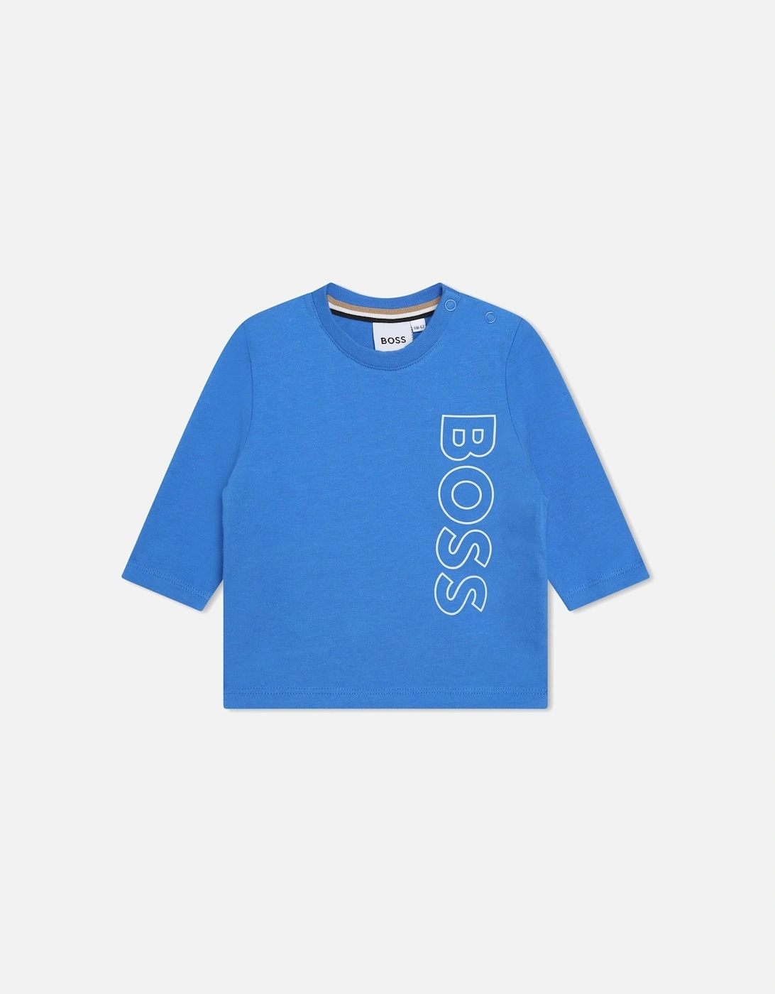 Baby Boys Blue Logo T-Shirt, 4 of 3