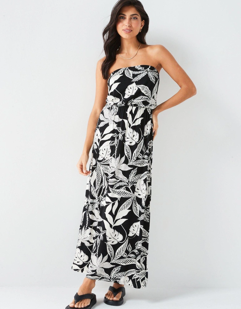 Bandeau Maxi Dress - Print