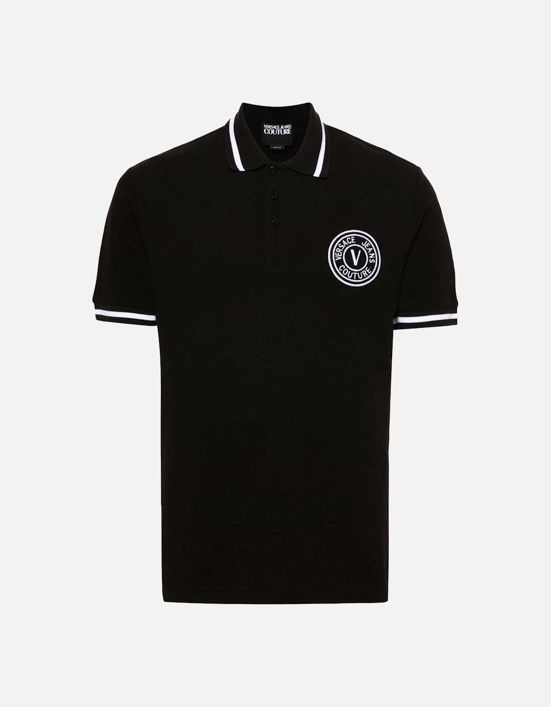 Jeans Couture V-Logo Polo - Black, 2 of 1