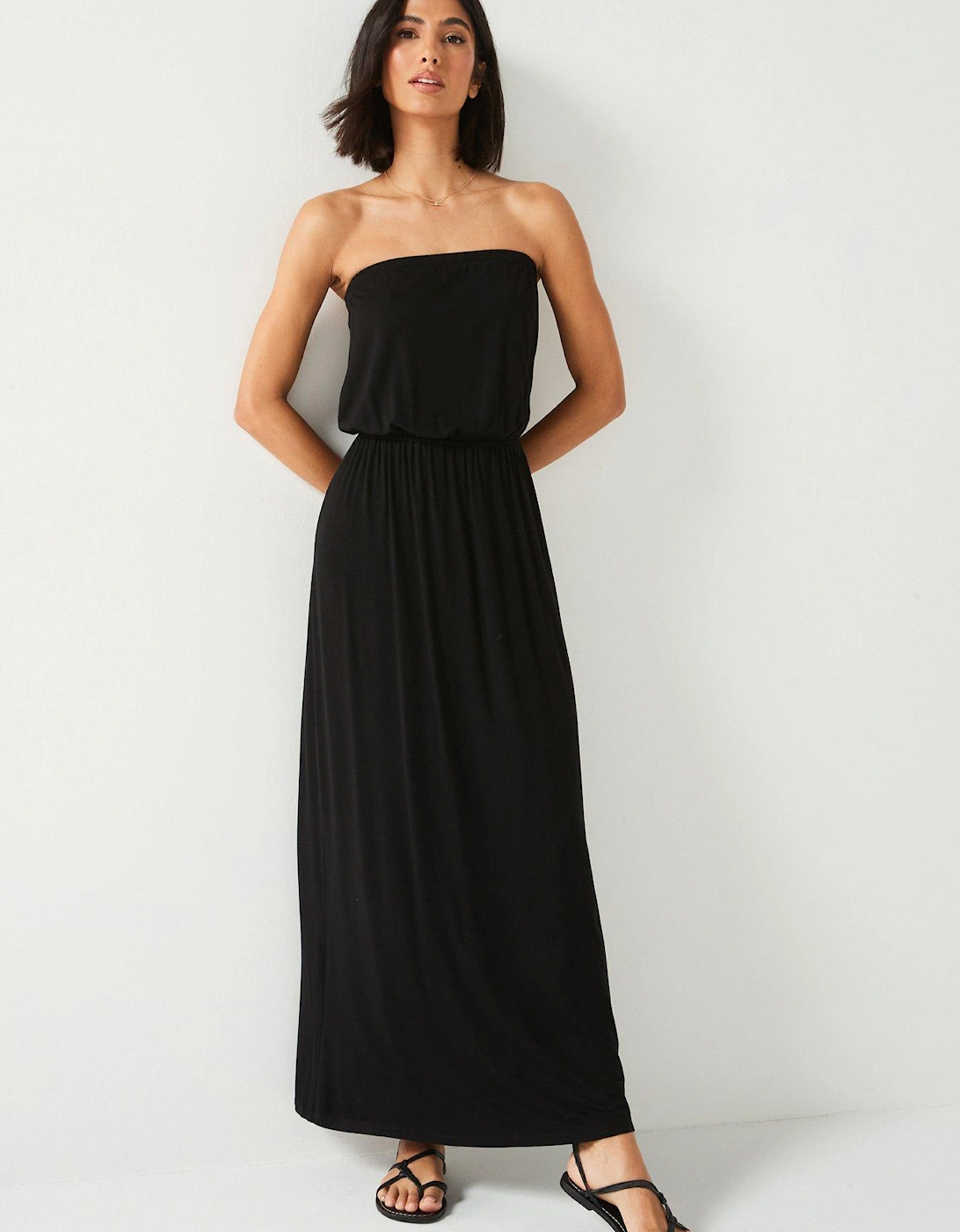 Bandeau Maxi Dress - Black, 2 of 1