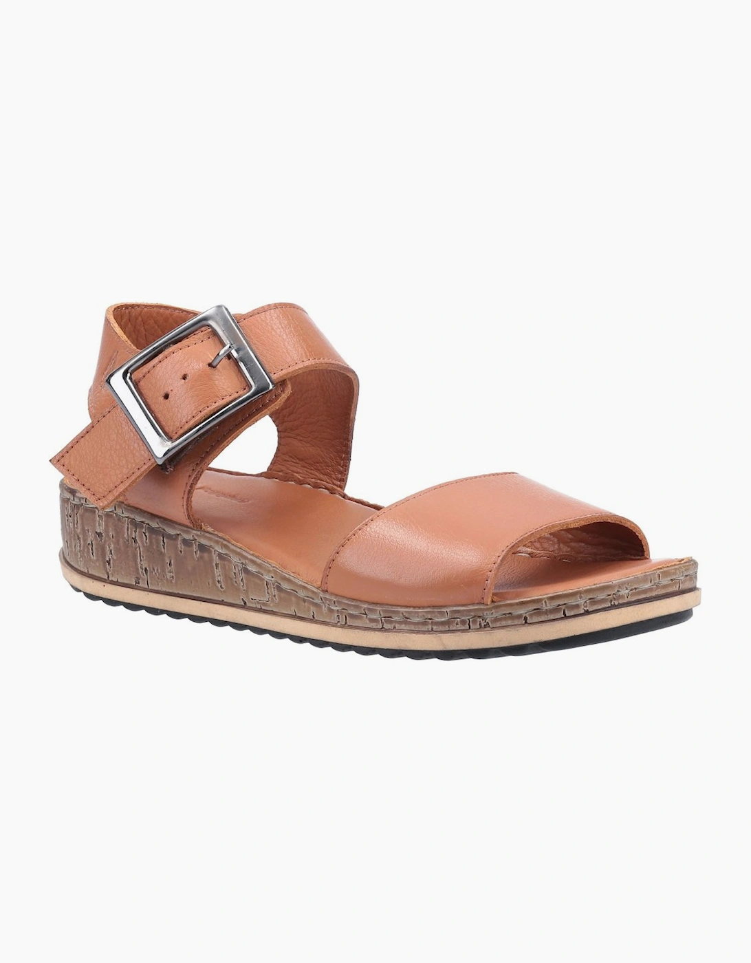 Hush Puppies Women's Brown Ellie Wide Fit Sandals - Size: 8