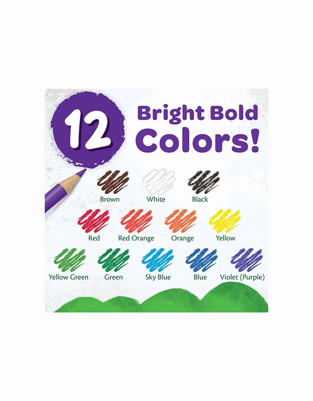 12 Coloured Eco Pencils