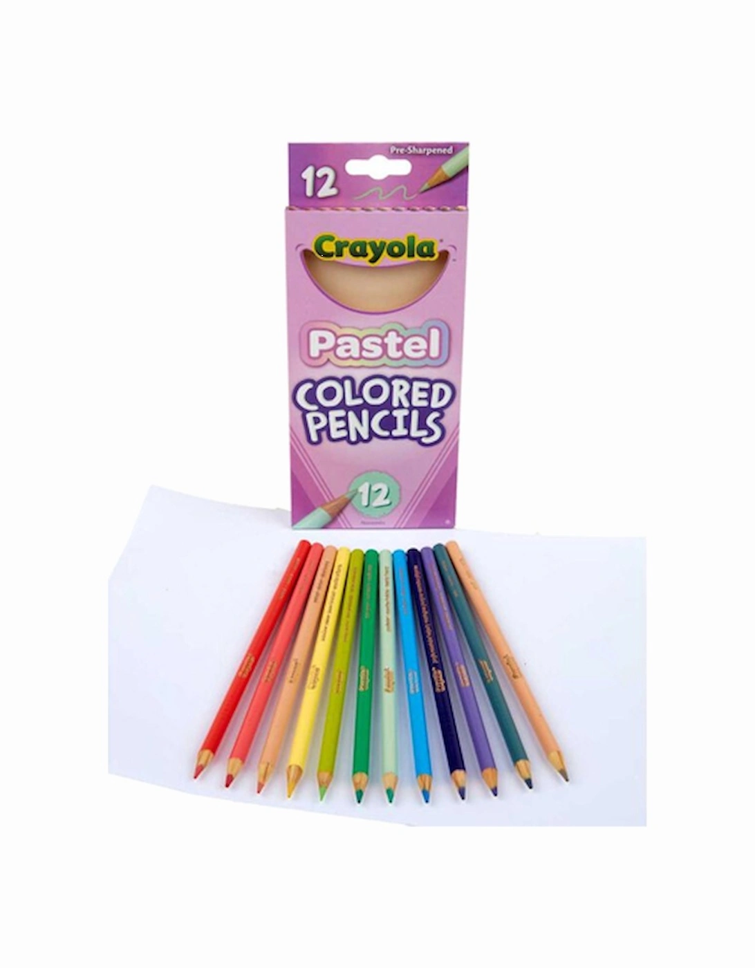 12 Pastel Coloured Pencils