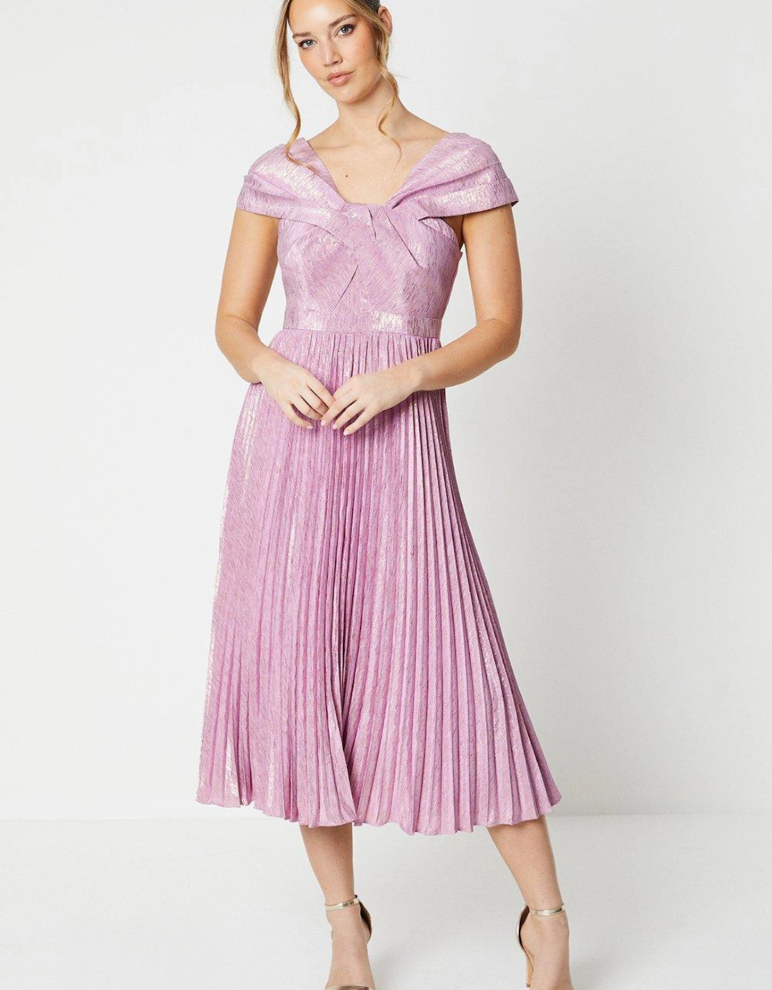 Sparkle Bardot Midi Dress, 6 of 5