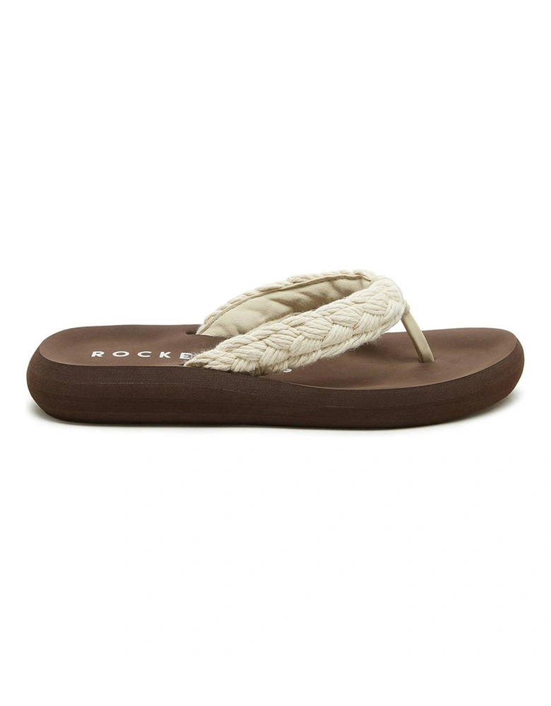 Sunset Cord Toe Post Braided Sandals - Natural