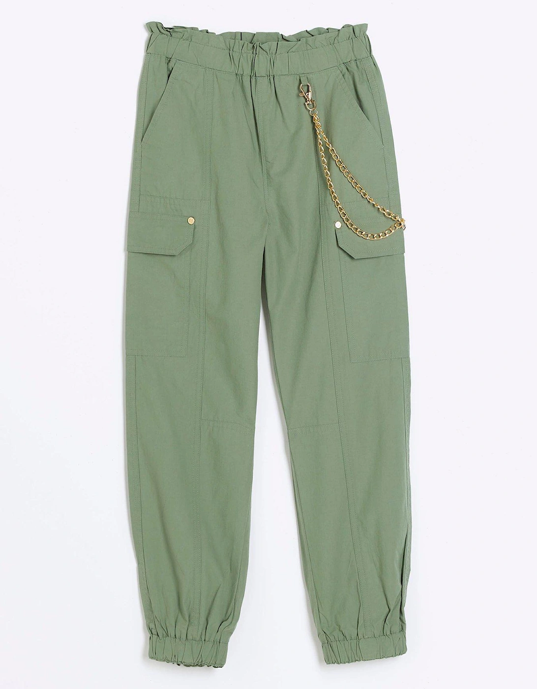 Girls papertouch Chain Cargo Trousers - Khaki, 3 of 2