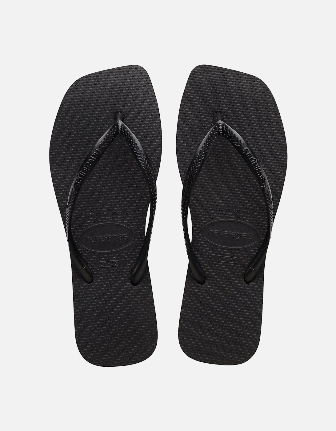 Square Toe Flip Flops - Black, 2 of 1