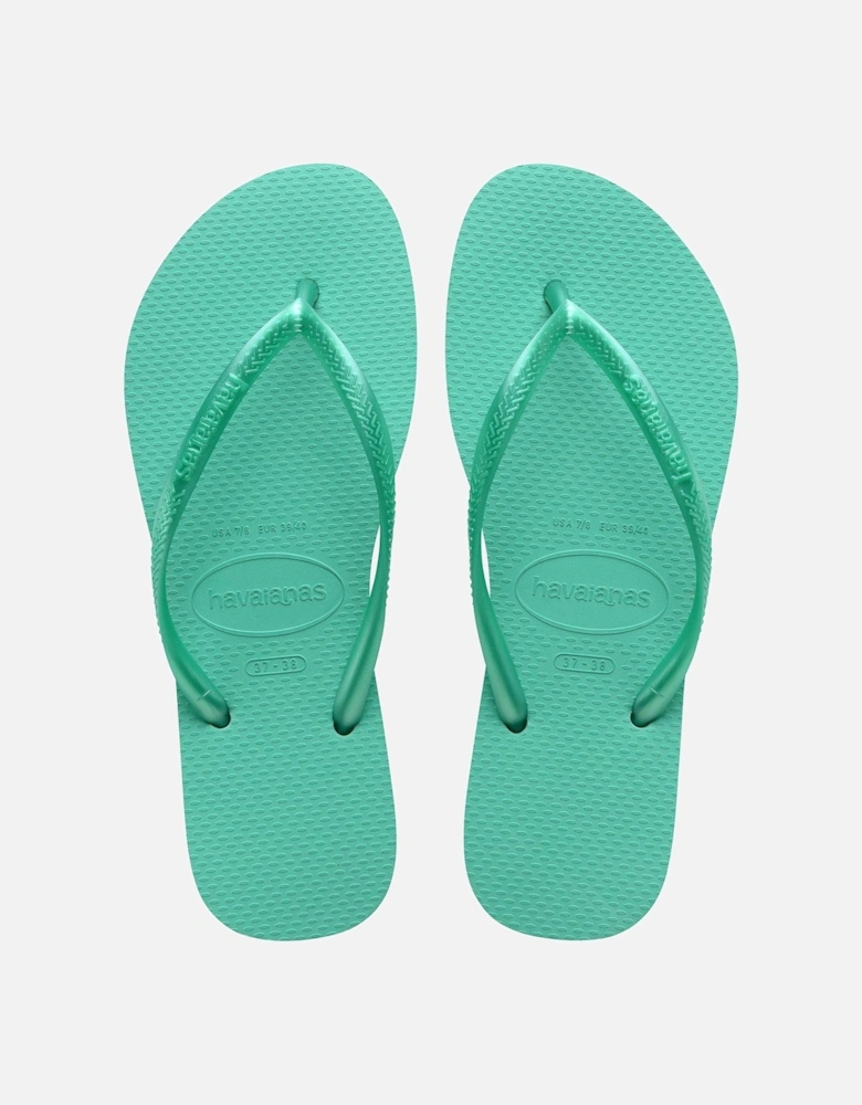 Slim Flip Flops - Metallic Virtual Green