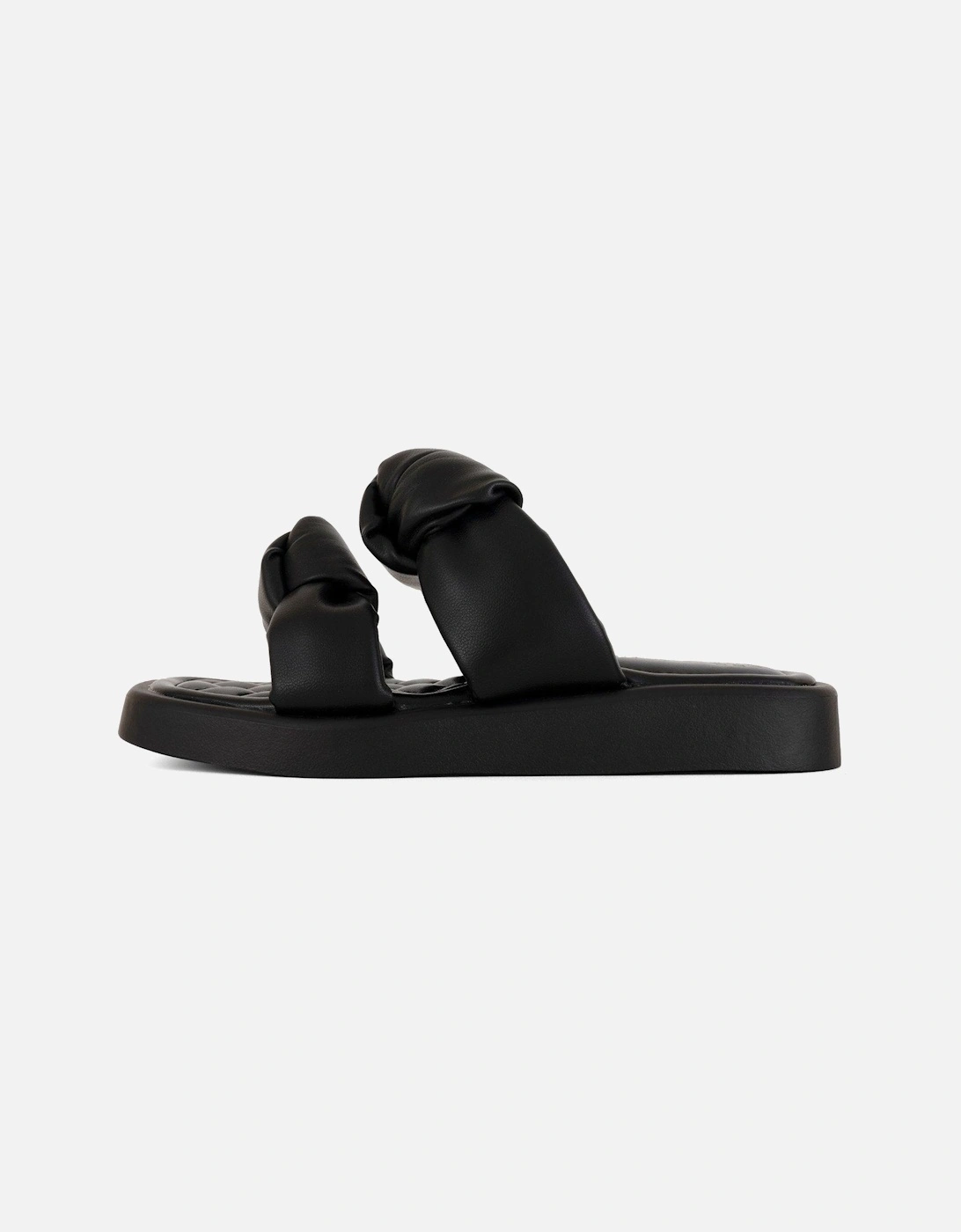 Chunky Sole Double Knot Sq Toe Sandal - Black, 6 of 5