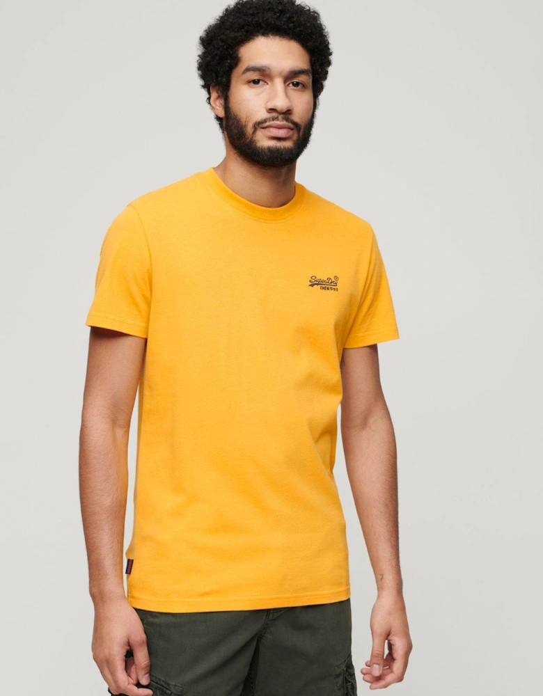 Essential Logo Embroidered T-Shirt - Bright Yellow