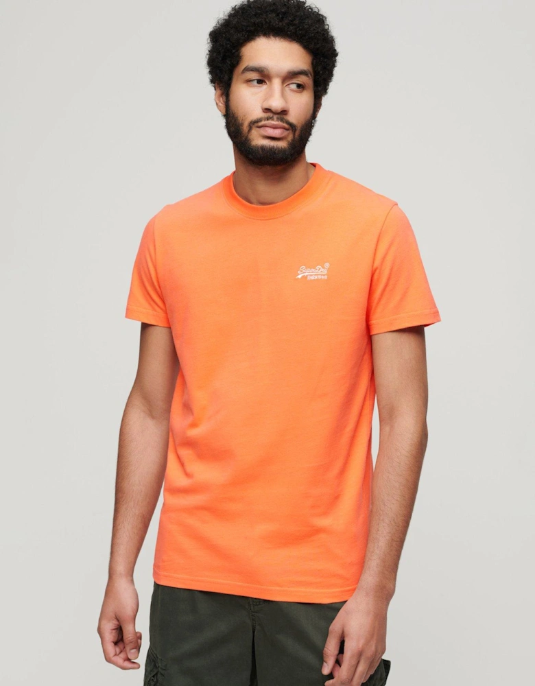 Essential Logo Embroidered T-Shirt - Bright Orange