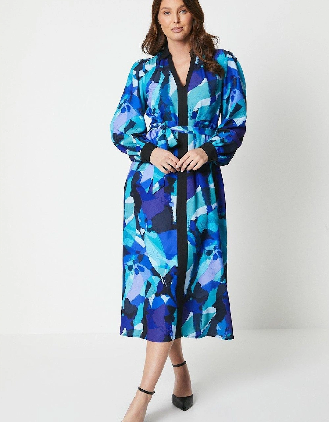 Womens/Ladies Abstract Shirt Dress, 2 of 1