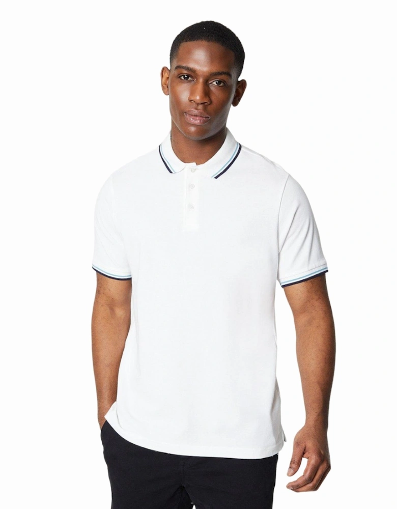 Mens Tipped Cotton Polo Shirt (Pack of 2)
