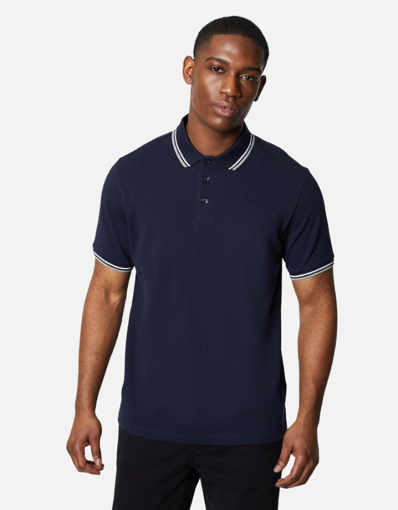 Mens Tipped Cotton Polo Shirt (Pack of 2)