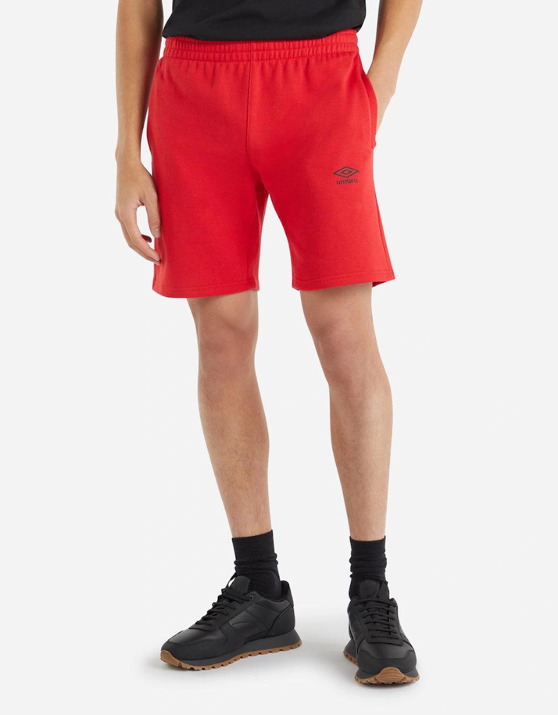 Mens Fleece Logo Casual Shorts, 2 of 1