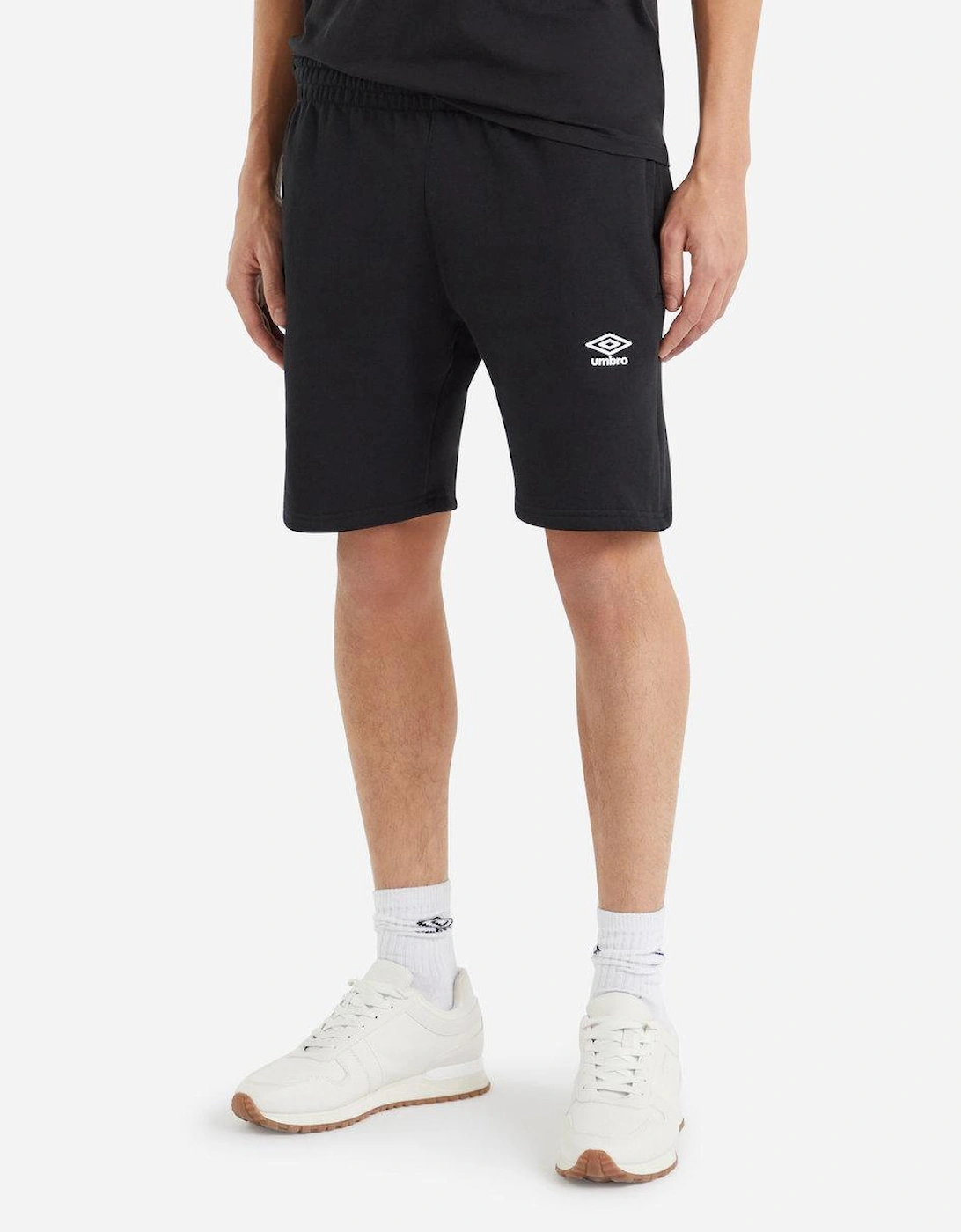 Mens Fleece Logo Casual Shorts, 2 of 1