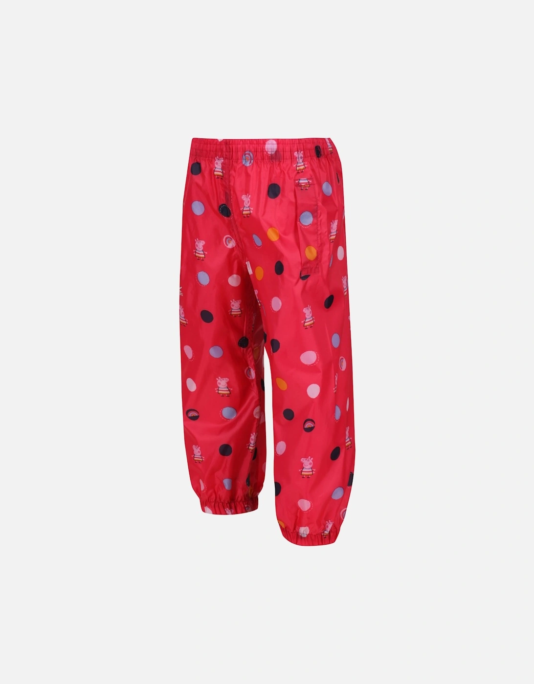 Childrens/Kids Polka Dot Peppa Pig Packaway Over Trousers