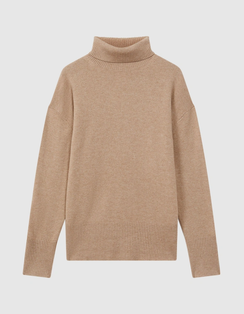 Wool Blend Roll Neck Jumper