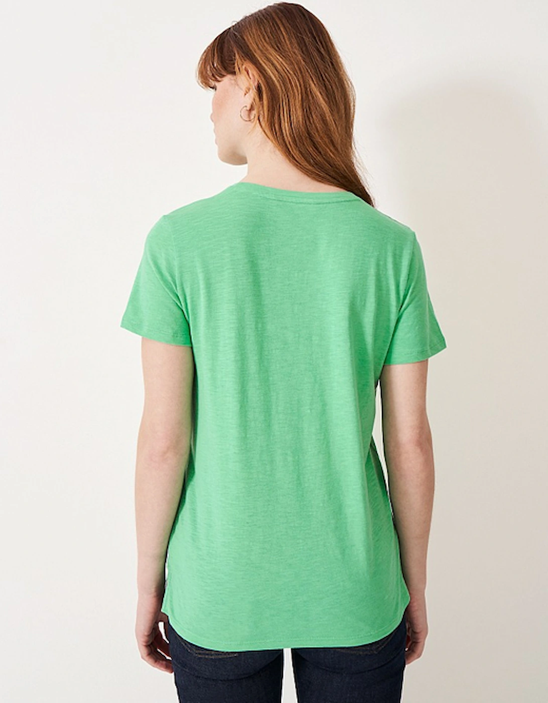 Women's Perfect V-Neck Slub T-Shirt Jade