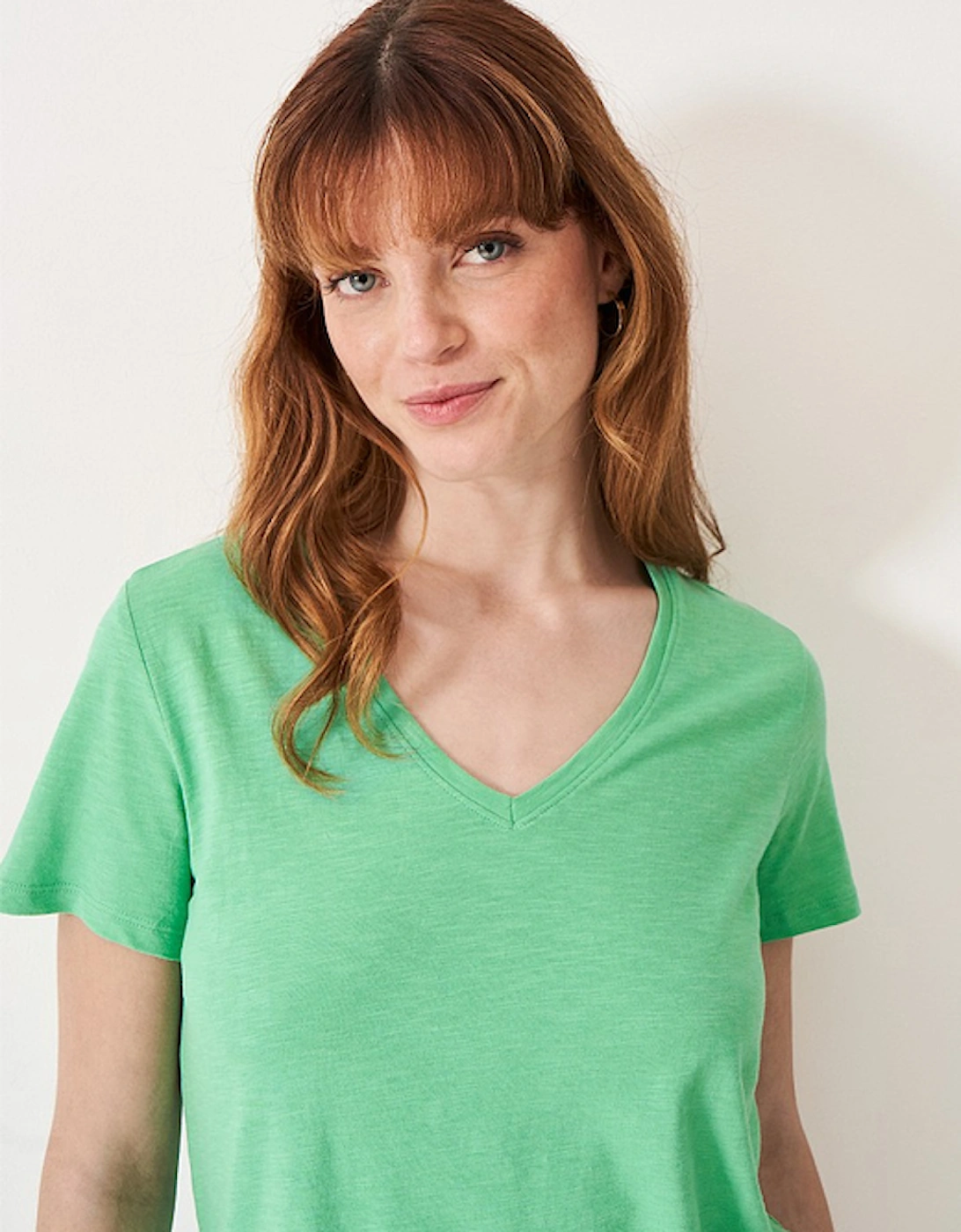 Women's Perfect V-Neck Slub T-Shirt Jade