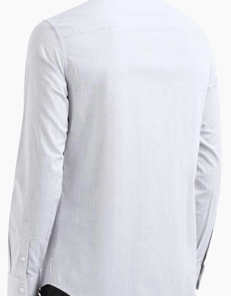 Woven Cotton Logo Grey Shirt