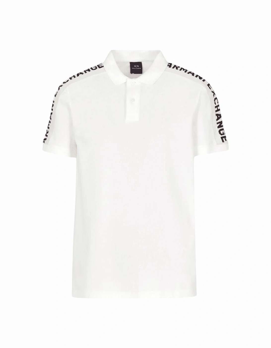 Cotton Tape Logo White Polo Shirt, 4 of 3