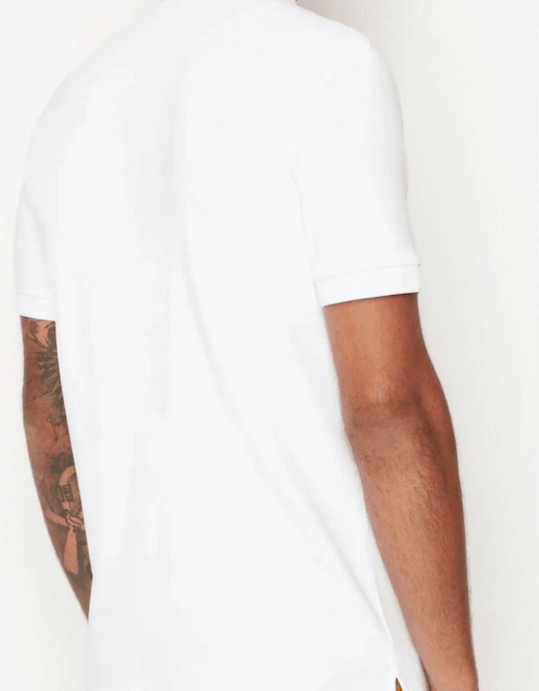 Pique Cotton White Polo Shirt