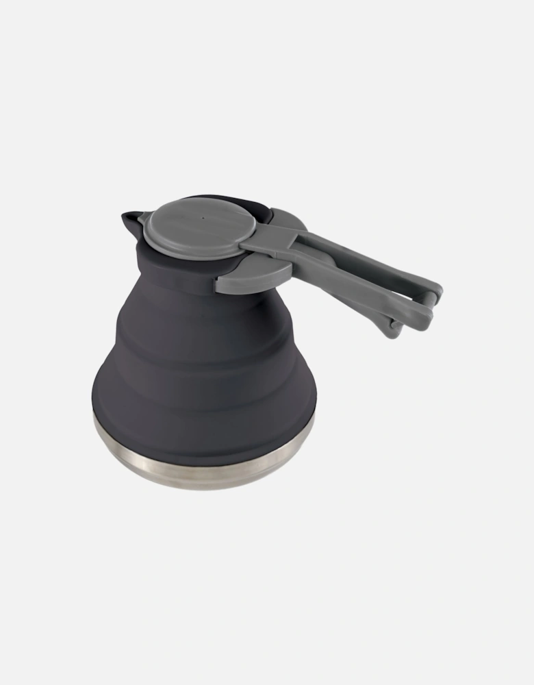 Silicone Compact 1.2L Outdoor Camping Kettle - Ebony Grey