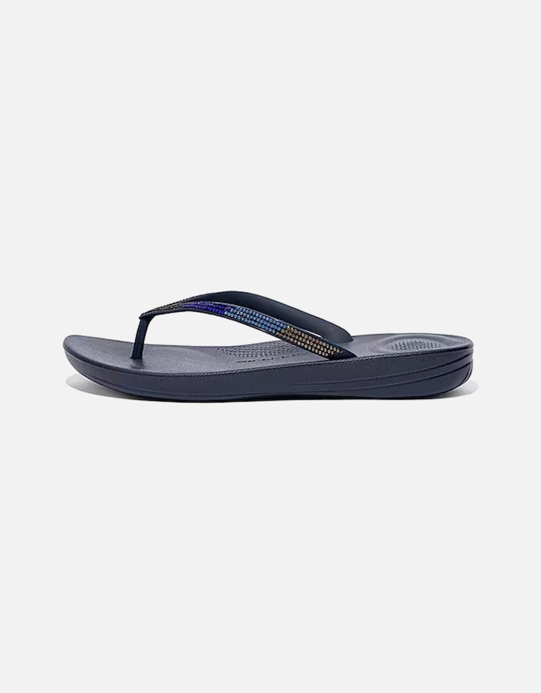 Women's Iqushion Ombre Sparkle Flip Flops Midnight Navy, 5 of 4