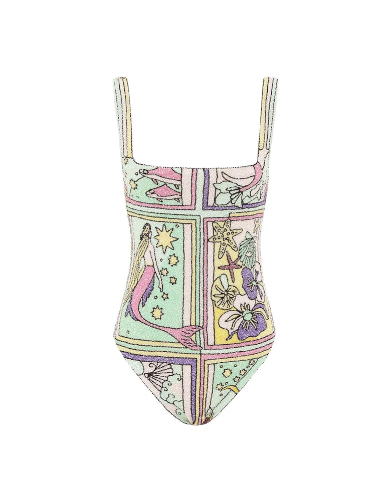 Talia Hand Beaded Multi-Coloured Crystal Swimsuit