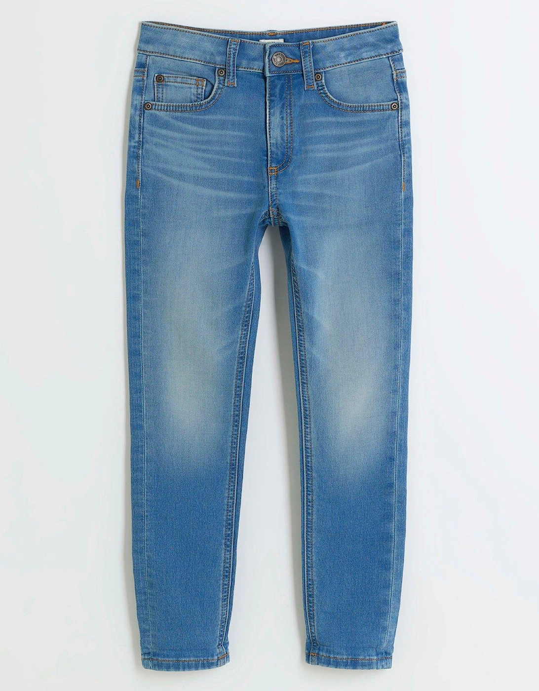 Boys Faded Skinny Jeans - Blue, 5 of 4