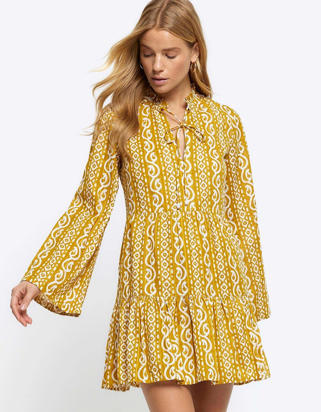 Mini Smock Dress - Yellow Dark, 2 of 1