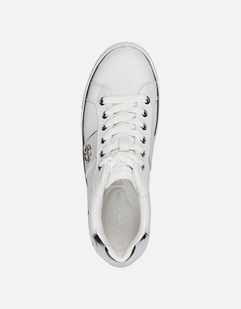Womens Wedge Trainer White/Silver