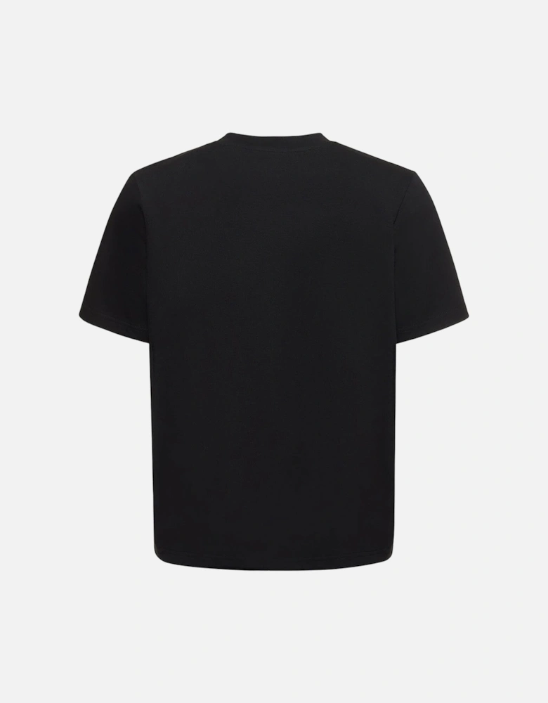 Tennis Club Icon Printed Cotton T-Shirt in Black