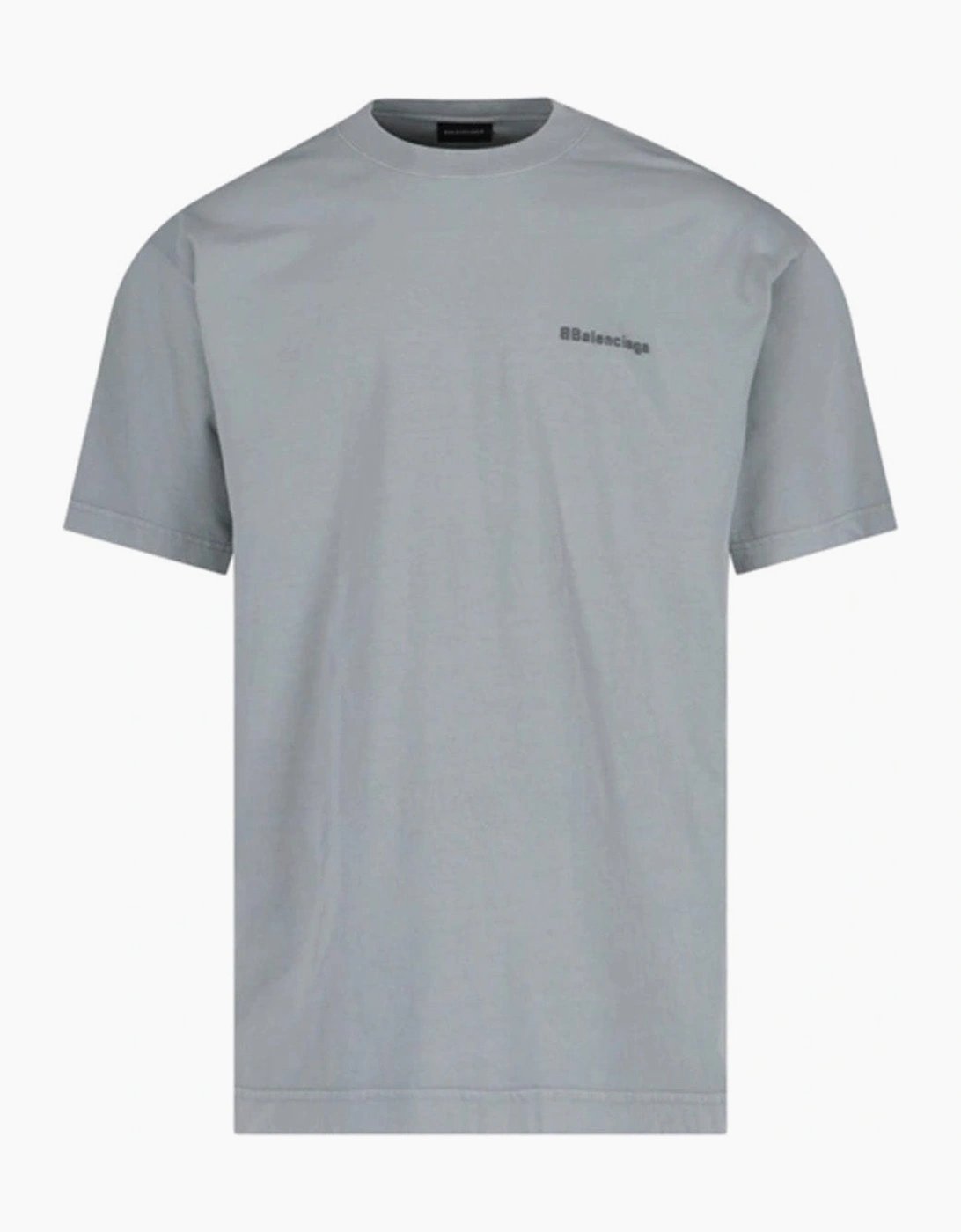 Balenciaga Men's Balenciaga BB Logo embroidered Oversized T-Shirt in Grey
