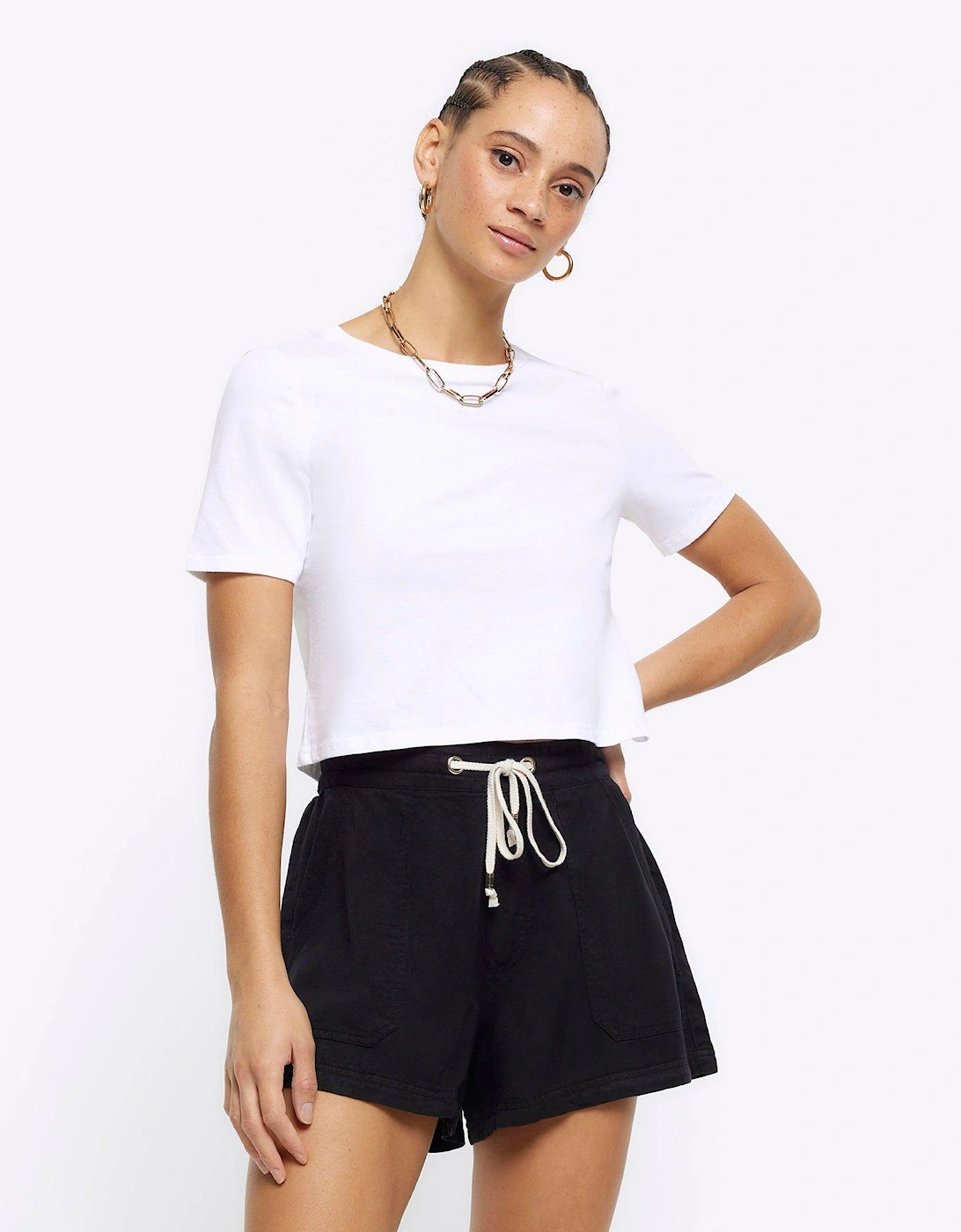 Relaxed Lyocell Shorts - Black, 6 of 5