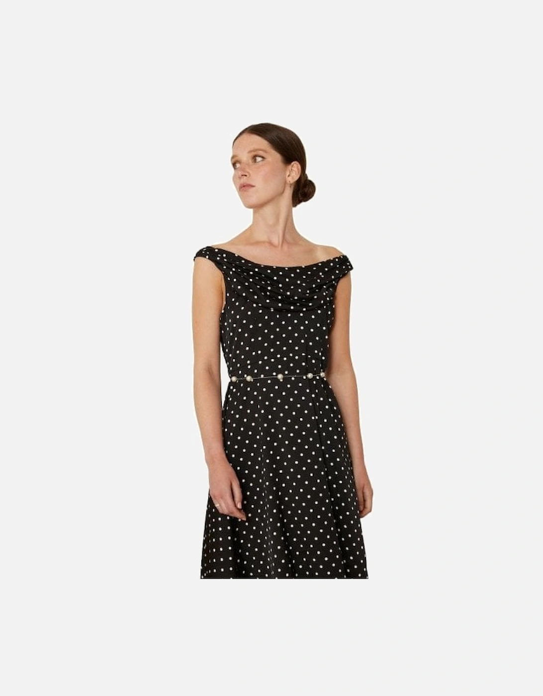 Blaire Polka Dot Black Dress