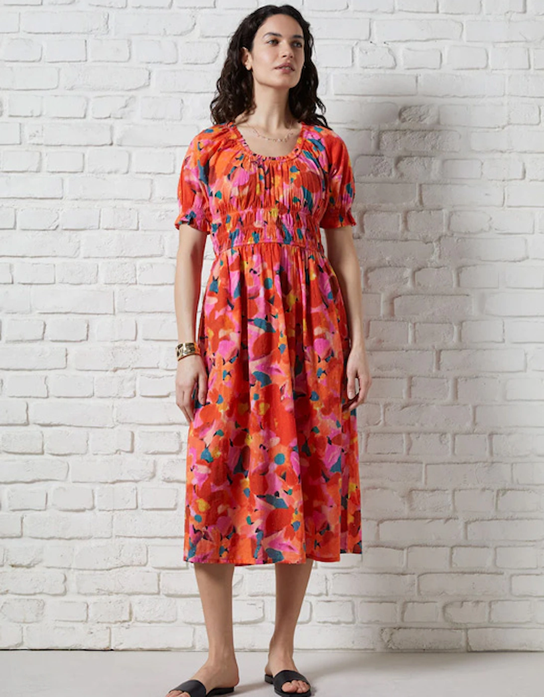 Great Plains Women's Desert Flower Short Sleeve Dress Multi, 6 of 5