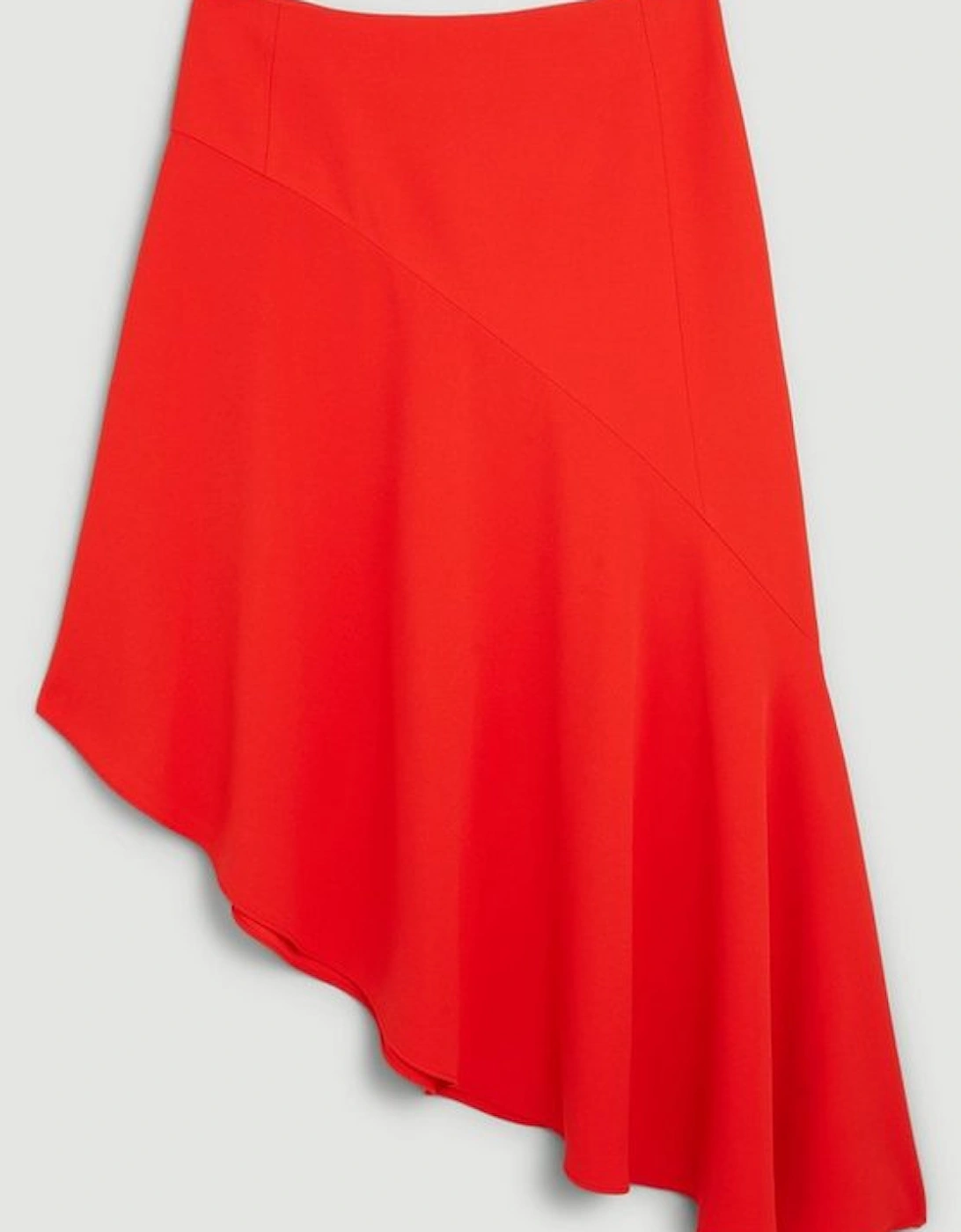 Tailored Asymmetric Hem Detail Skirt