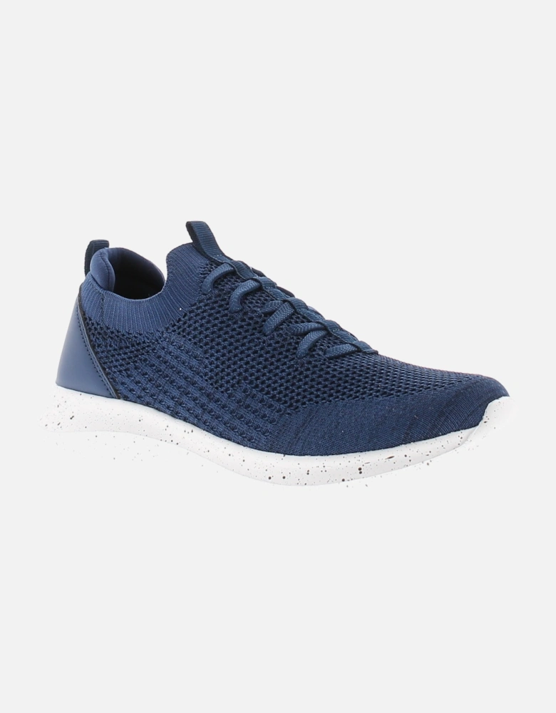 Womens Trainers Textile Knitted Elasticated navy UK Size