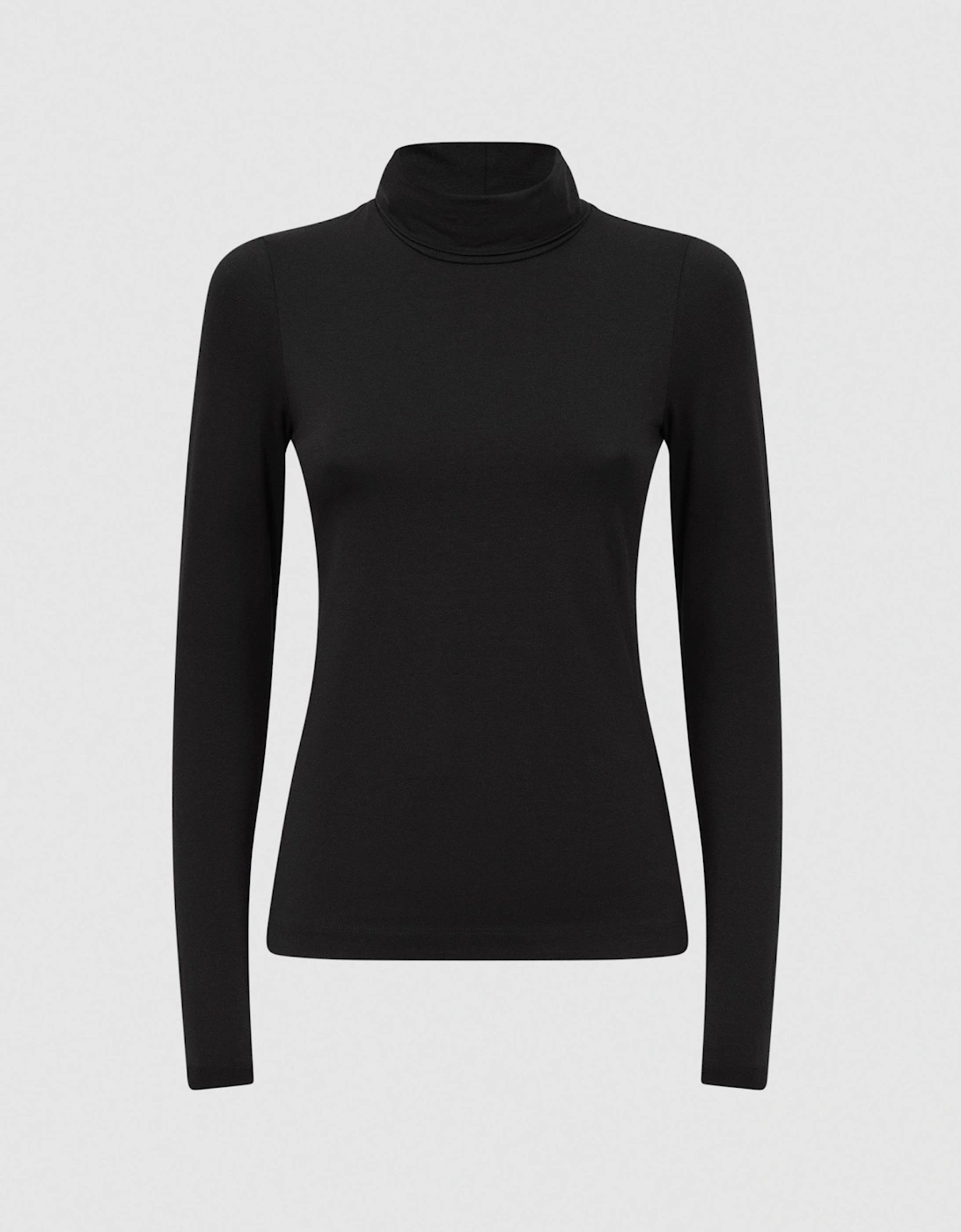 Fitted Roll Neck T-Shirt, 2 of 1