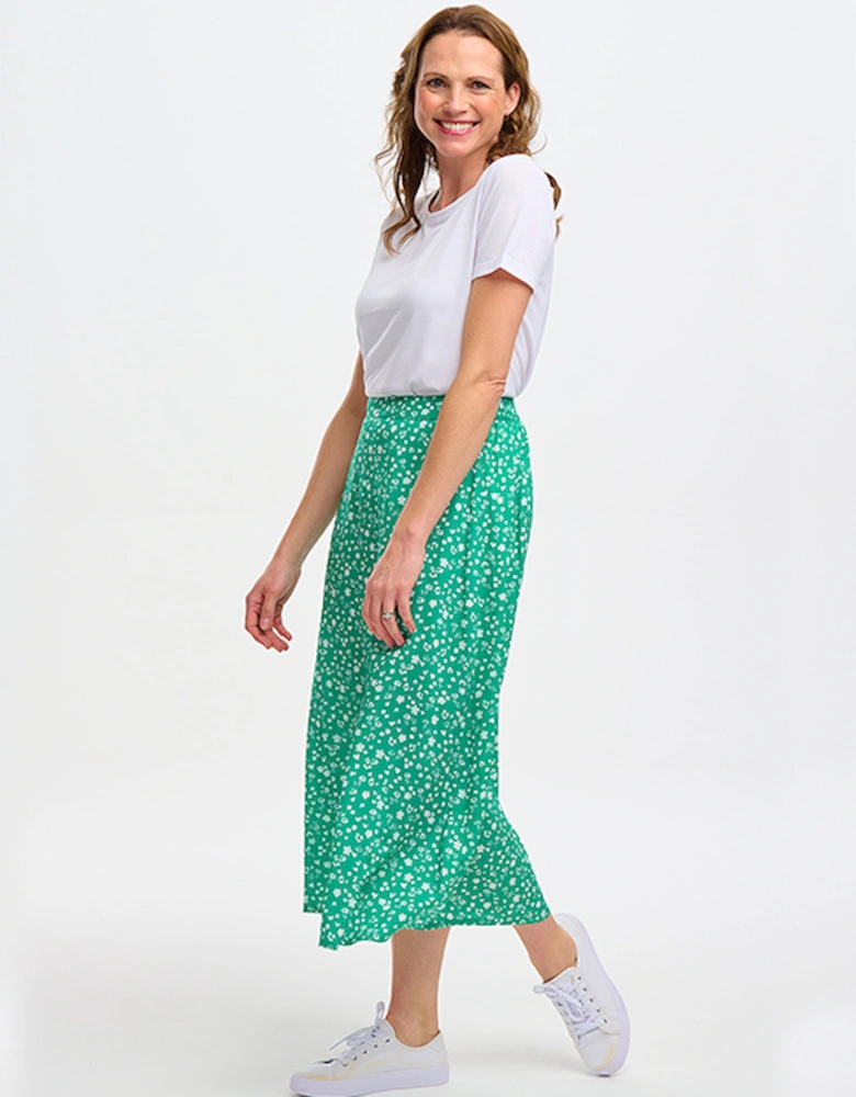 Zora Skirt Green Scatter Print